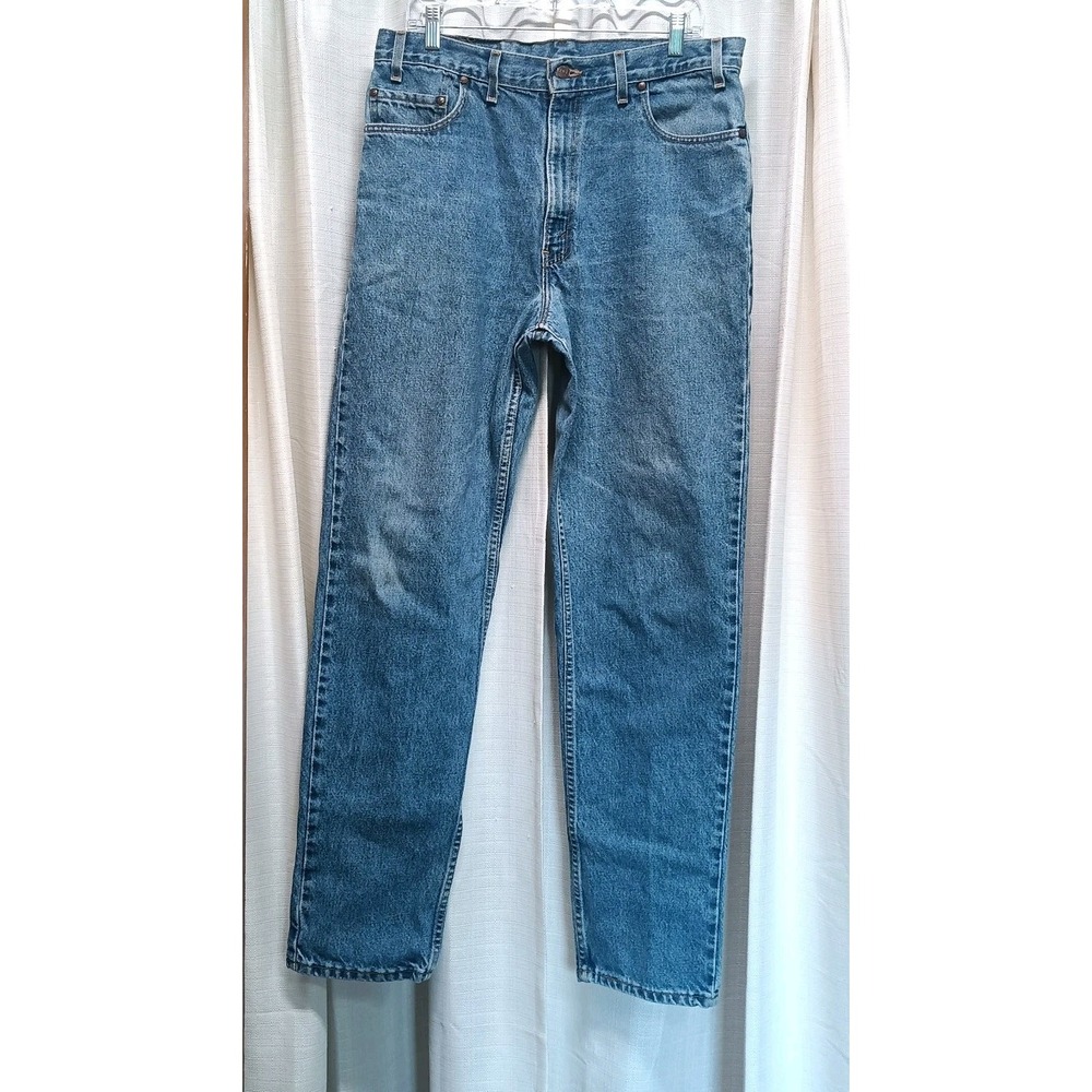 Vtg Y2K Levis 540 Blue Jeans Mens 36x34 Medium Wash Brown Tab Relaxed Fit USA